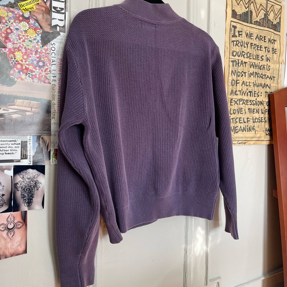 VINTAGE L.L. Bean purple sweater pullover, size: L, 100% cotton - Picture 7 of 9